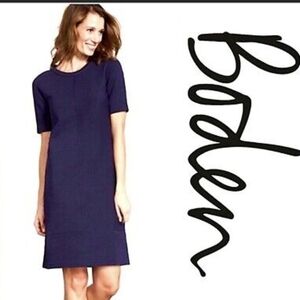 Boden Navy Ribbed Sheath Dress (6L)